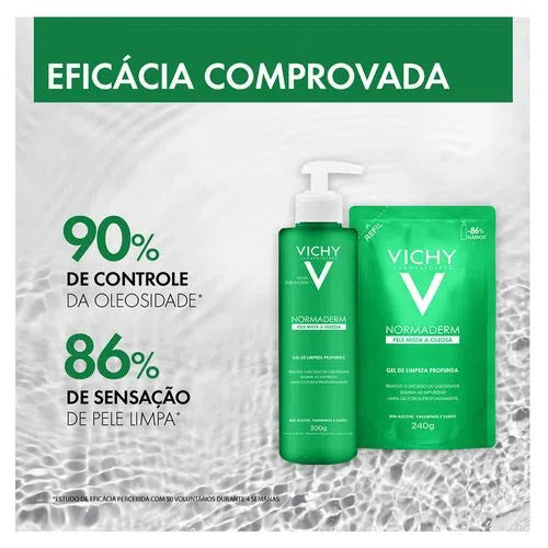 NORMADERM GEL DE LIMPEZA PROFUNDA ANTI-OLEOSIDADE COM ACIDO GLICOLICO REFIL – 240G